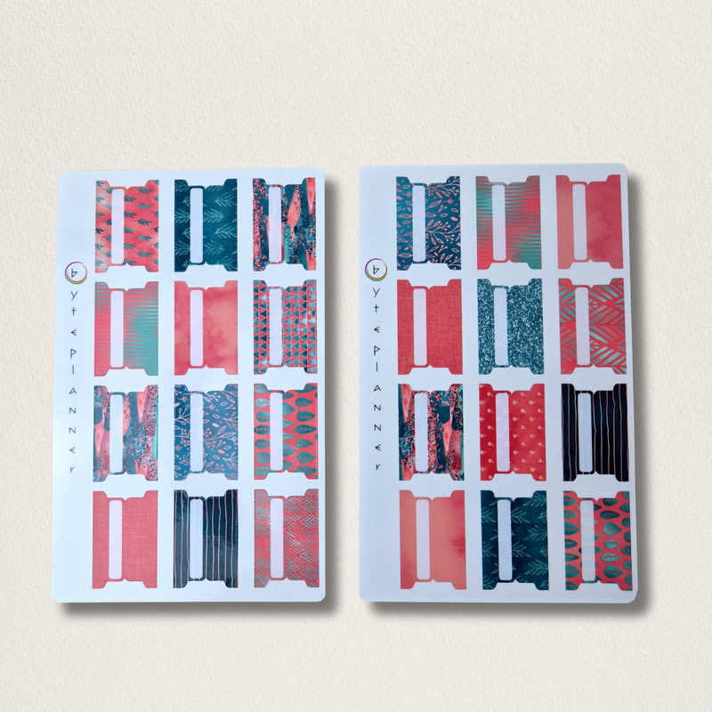 Tabs Dividers Blätte Markieren für Kalender und Planer