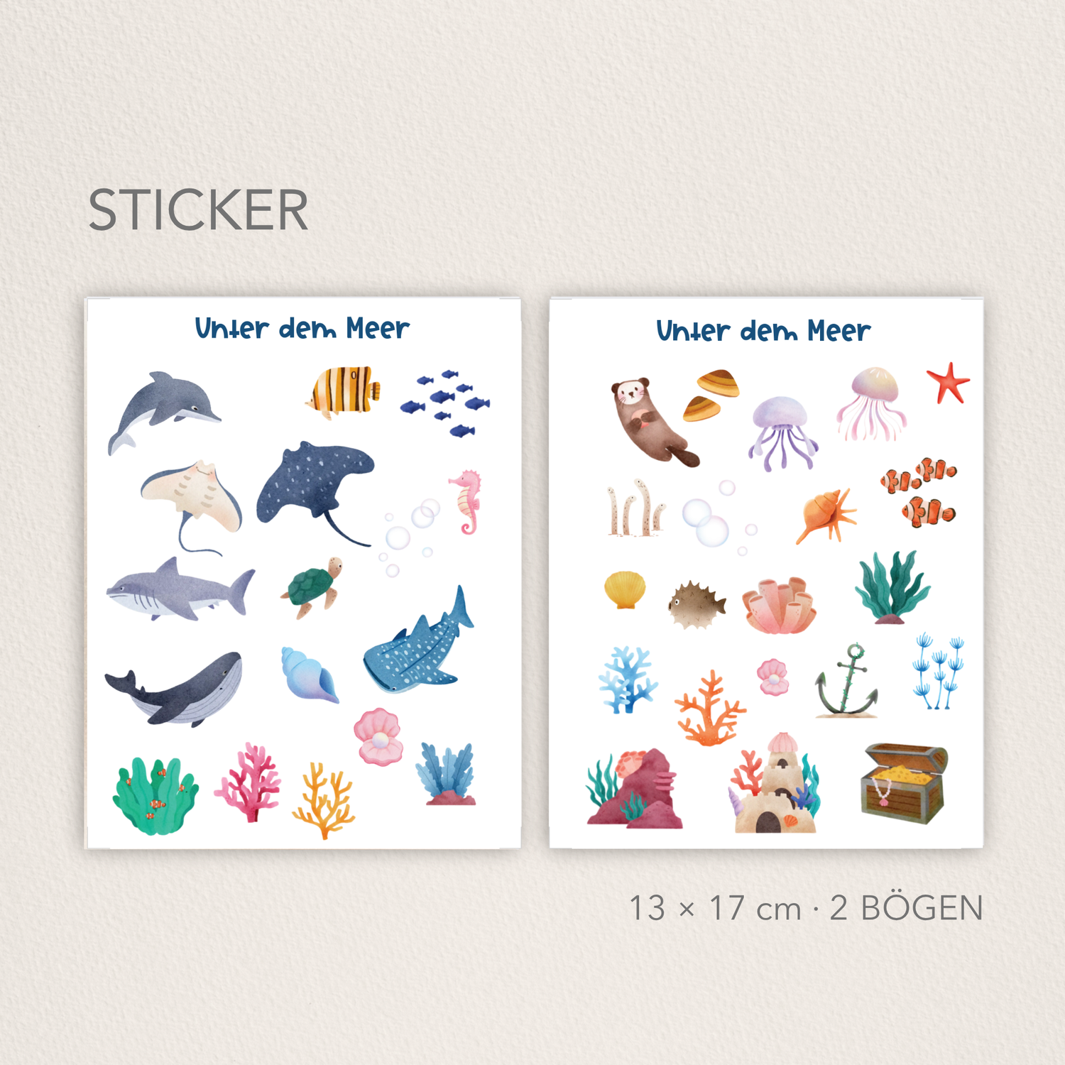 Unter dem Meer Sticker