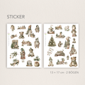 Vintage-Style Winter Sticker | Nostalgie Scrapbooking Dekor