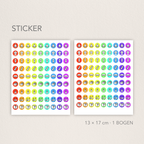 Selbstpflege Sticker Regenbogen Icons