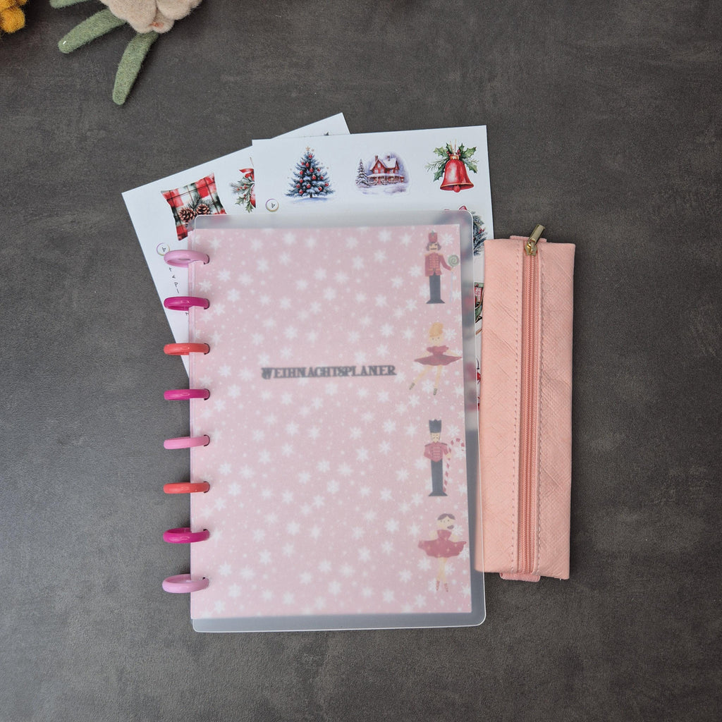 A5 Christmas Planer Discbound mit Weihnachtlichen Stickern