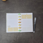 Mini Discbound Notizbuch „Seerosen" – handgemacht, nachfüllbar & minimalistisch