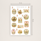 Vintage Oster-Stickerbogen – Shabby Chic