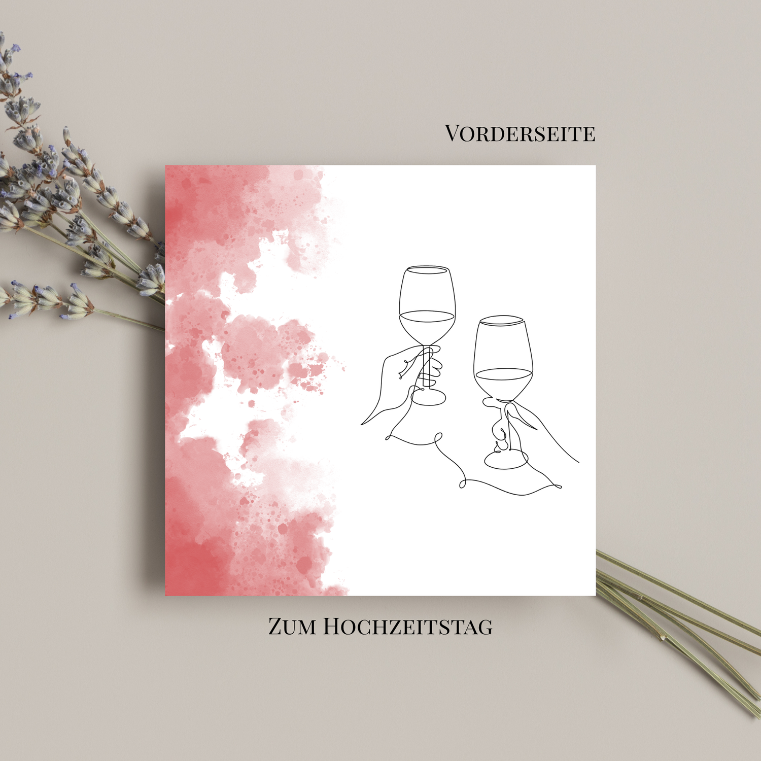 Grußkarte zum Hochzeitstag