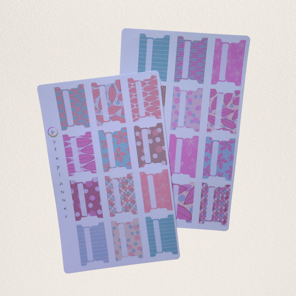 Tabs Dividers Blätte Markieren für Kalender und Planer
