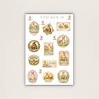 Vintage Oster-Stickerbogen – Shabby Chic