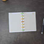 Mini Discbound Notizbuch „Seerosen" – handgemacht, nachfüllbar & minimalistisch