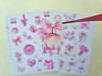 Handgemachte Sticker in zartem Pastellrosa