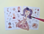 Boho-Stickerset in warmen Neutraltönen – 2 Bögen