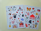 Frühlingssticker mit Insekten, Blumen & Gartenmotiven