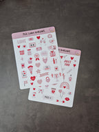 Valentinstags-Stickerset