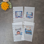 Personal Planners Cozy Winter Vellum Dashboards Set of 4
