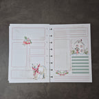 A5 Festliche Bullet Journal Einlagen mit Weihnachtsmotiven