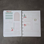 A5 Festliche Bullet Journal Einlagen mit Weihnachtsmotiven