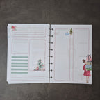 A5 Festliche Bullet Journal Einlagen mit Weihnachtsmotiven