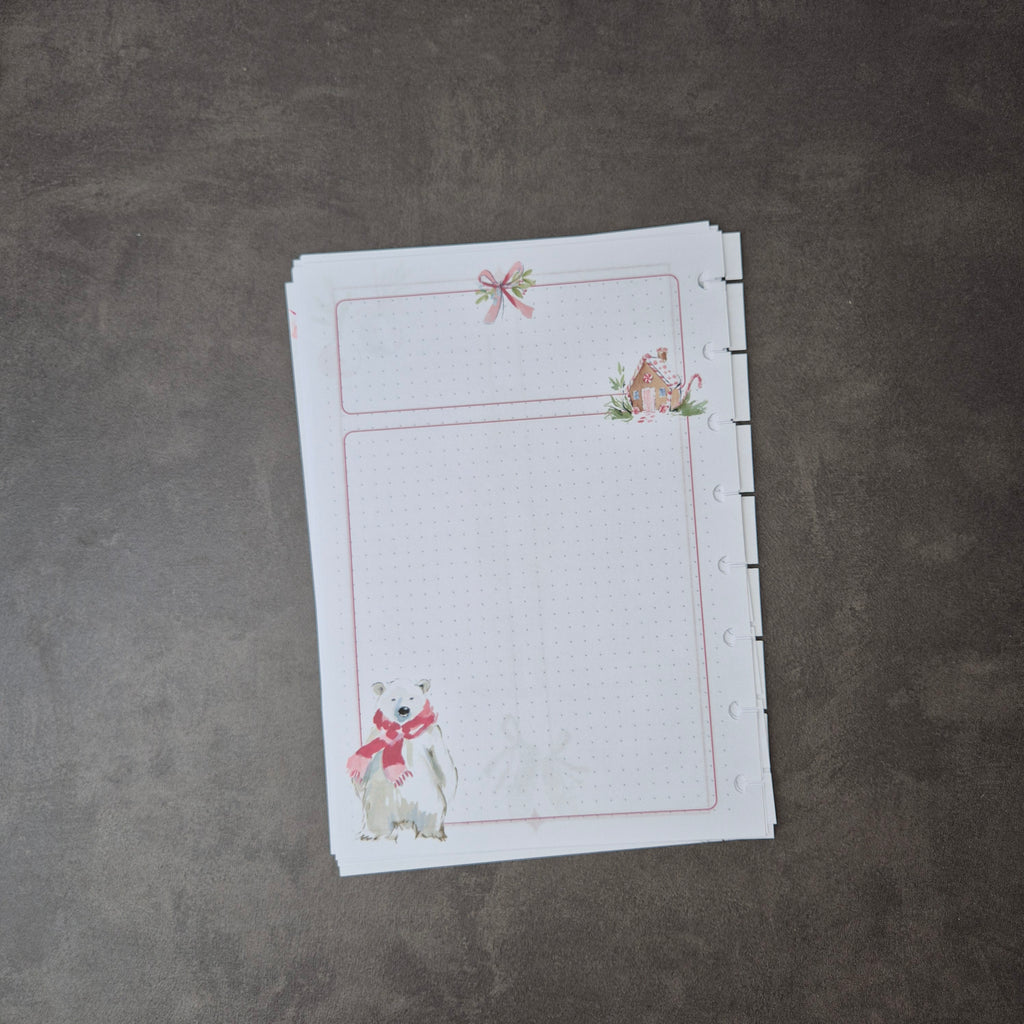 A5 Festliche Bullet Journal Einlagen mit Weihnachtsmotiven