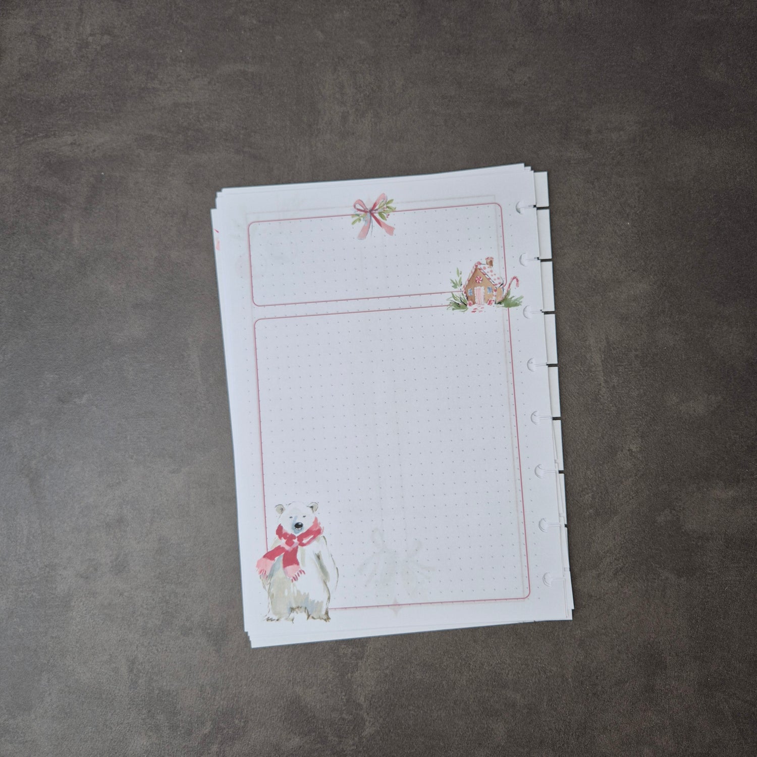 A5 Festliche Bullet Journal Einlagen mit Weihnachtsmotiven