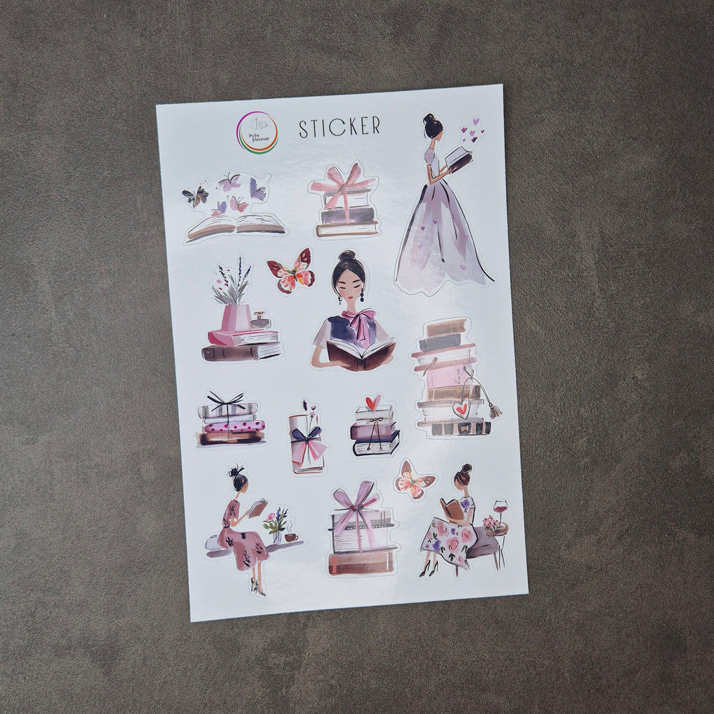Cozy Reading Sticker Set