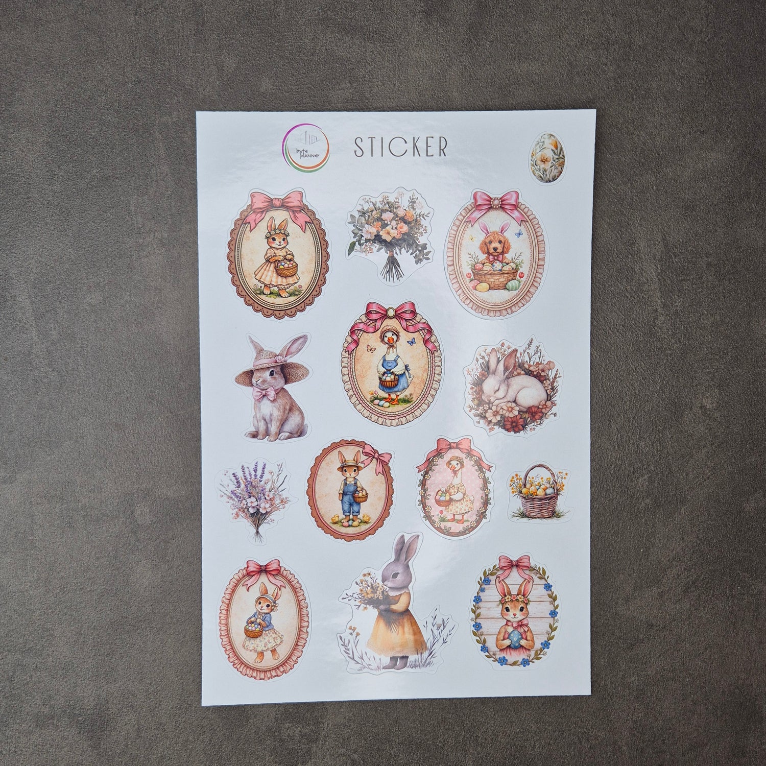 Vintage Aquarell Oster Sticker