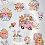 Oster-Stickerbogen in Pastellfarben