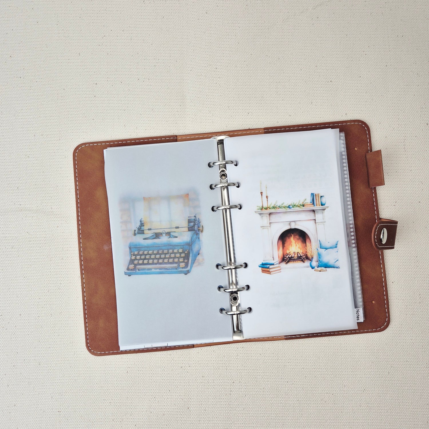 Personal Planners Cozy Winter Vellum Dashboards Set of 4
