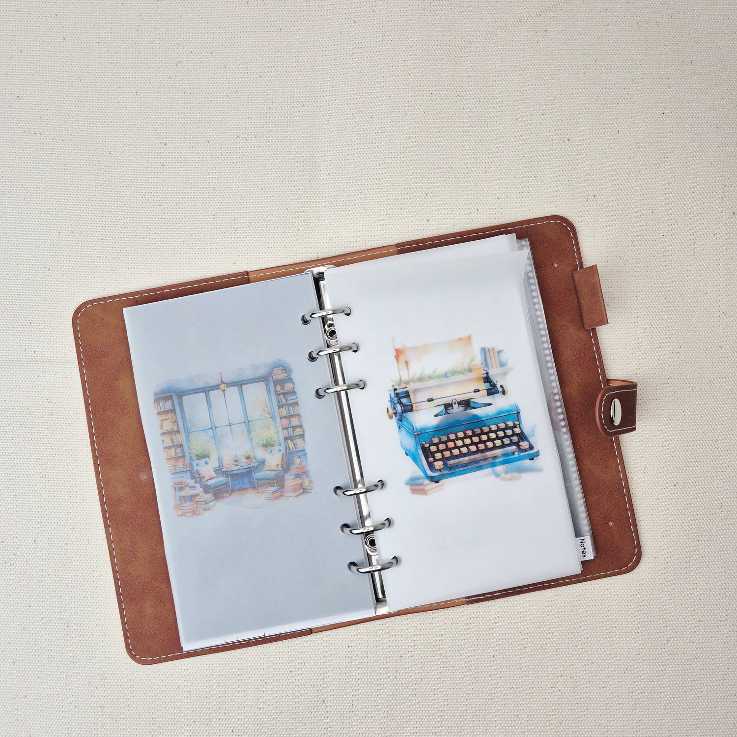 Personal Planners Cozy Winter Vellum Dashboards Set of 4