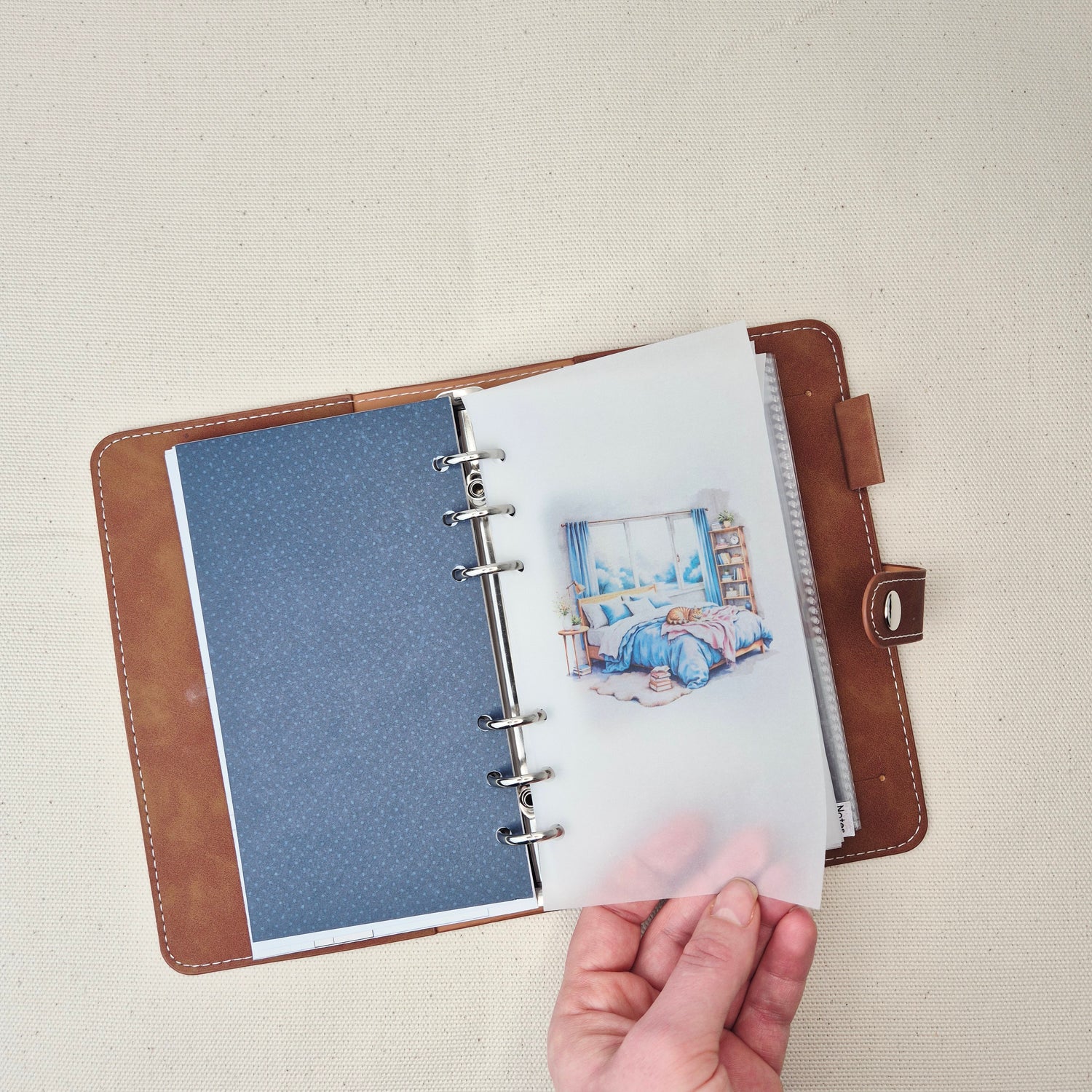 Personal Planners Cozy Winter Vellum Dashboards Set of 4