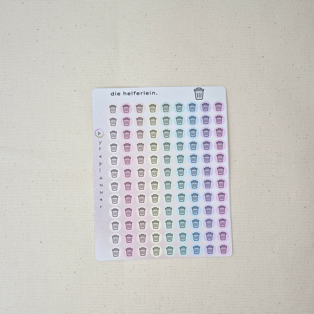 Müll Entsorgung Tracker Sticker – Funktionale Icons für mehr Übersicht im Haushalt