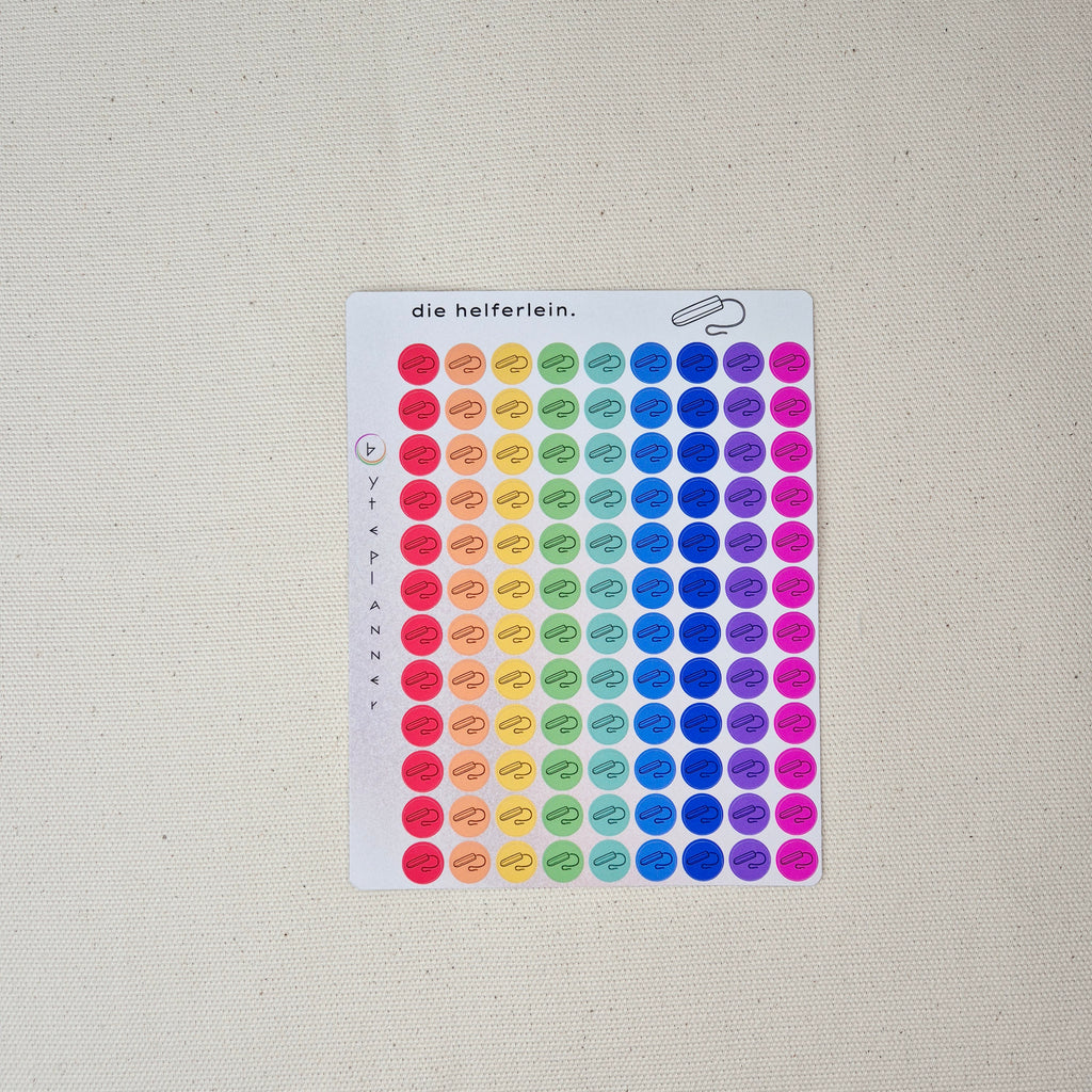 Tampon Icons Planner Stickers | Menstruation Tracker, Self-Care Journal