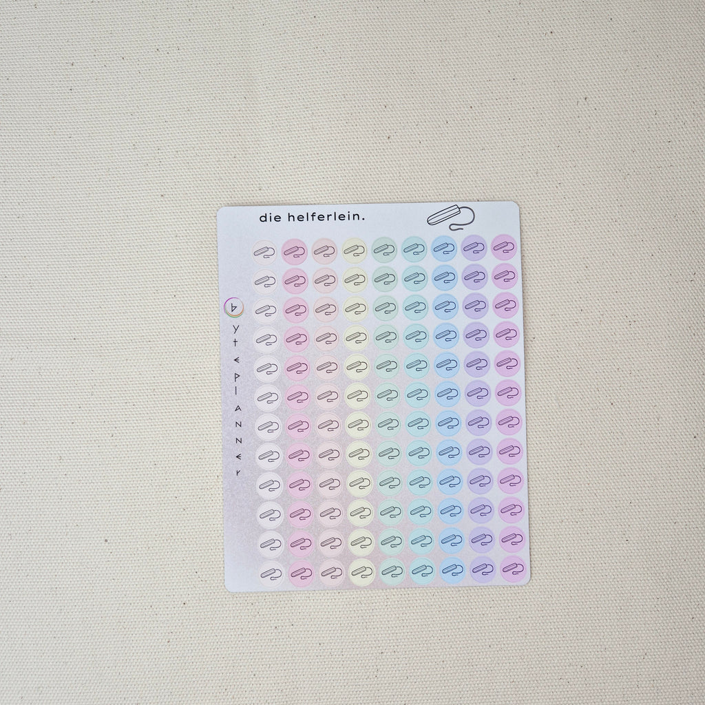 Tampon Icons Planner Stickers | Menstruation Tracker, Self-Care Journal