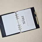 Handgemachte Dashboard-Set für Filofax & Discplaner – 12 Monate Übersicht im minimalistischen Design