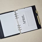 Handgemachte Dashboard-Set für Filofax & Discplaner – 12 Monate Übersicht im minimalistischen Design