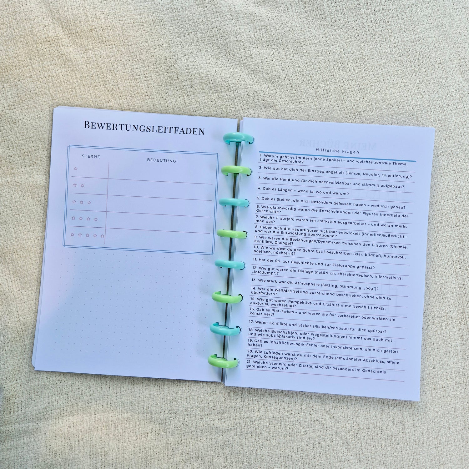 Lesetagebuch Buchjournal für Buchclub