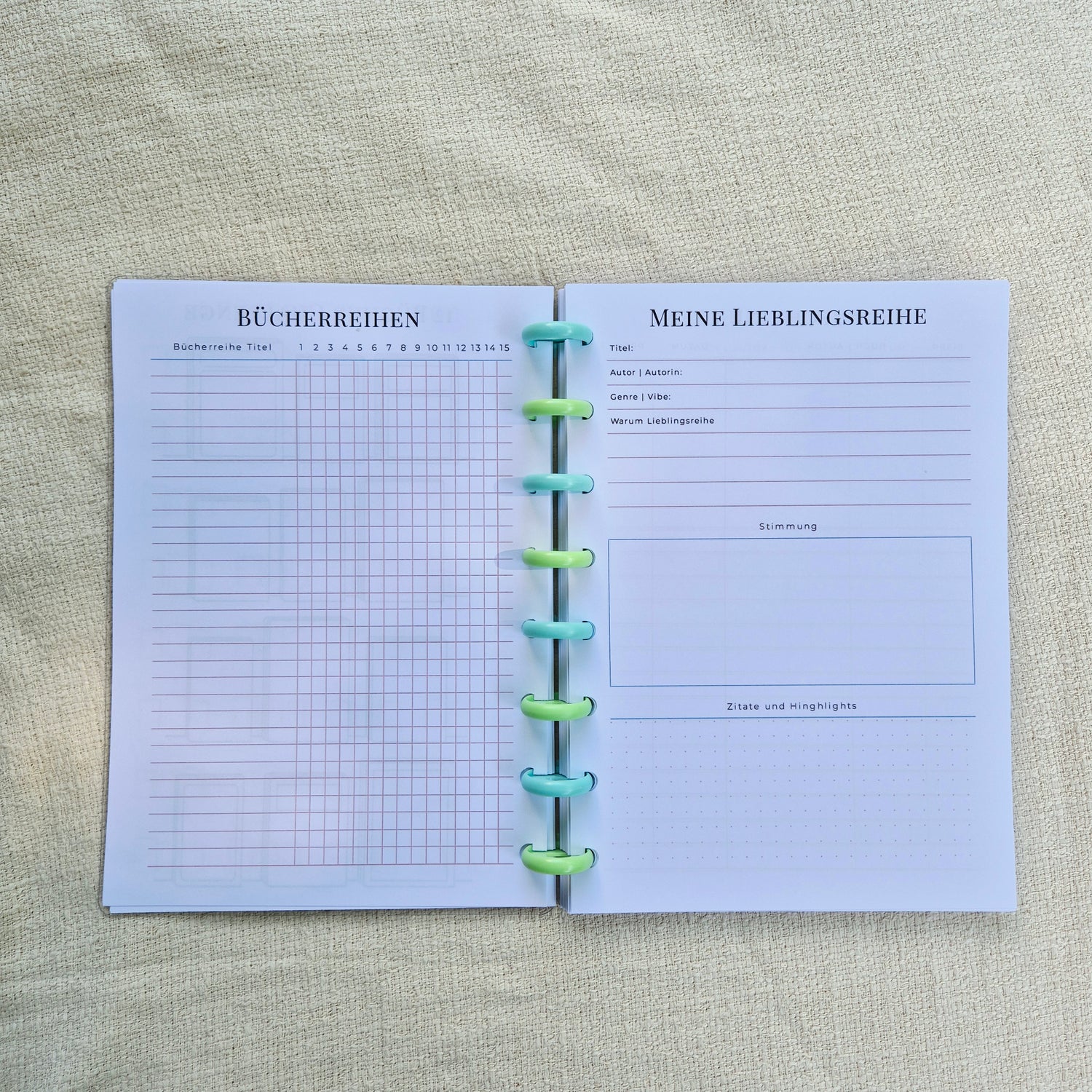 Lesetagebuch Buchjournal für Buchclub