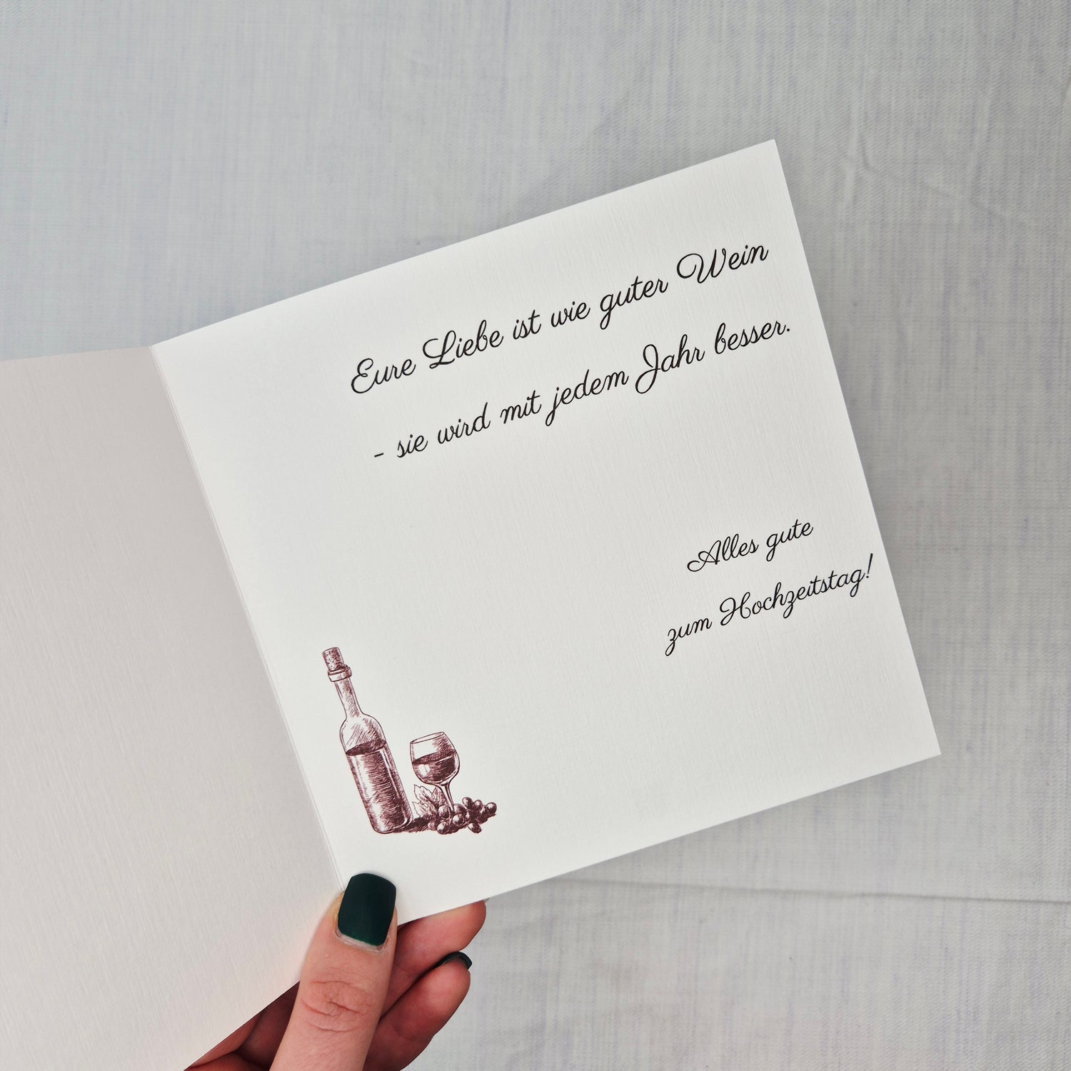 Grußkarte zum Hochzeitstag