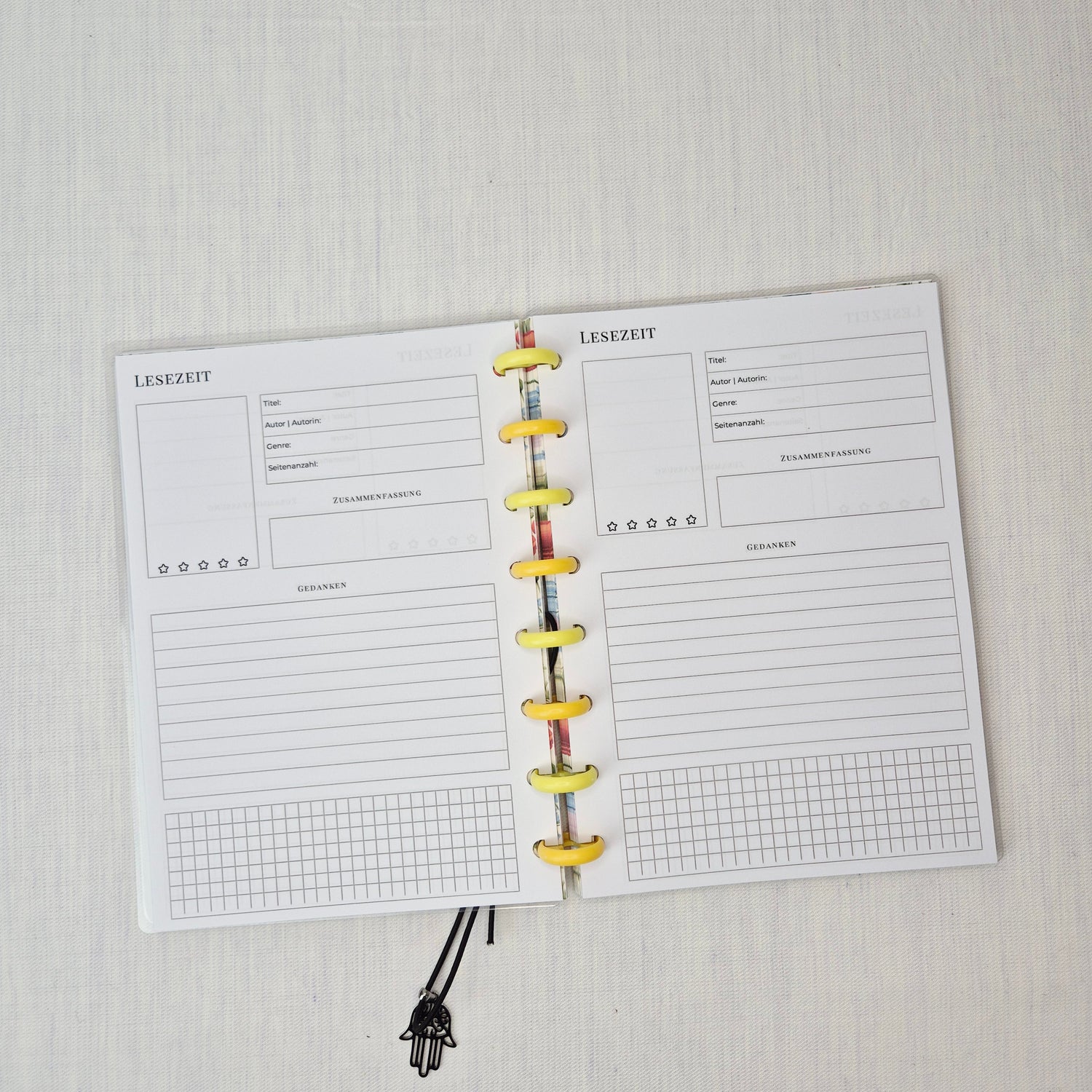 Minimalistische Lesejournal Einlagen Ersatzblätter