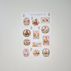 Vintage Oster-Stickerbogen – Shabby Chic