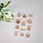 Vintage Oster-Stickerbogen – Shabby Chic