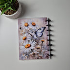 Discbuch A5 | Aquarell Gänseblümchen & Schmetterling Notizbuch
