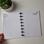 Discbuch A5 | Aquarell Gänseblümchen & Schmetterling Notizbuch