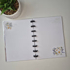 Discbuch A5 | Aquarell Gänseblümchen & Schmetterling Notizbuch
