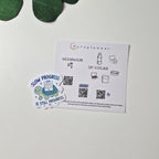 Holo Glitzer Sticker „Slow Progress is Still Progress“ – Kawaii Schildkröte, wasserabweisend