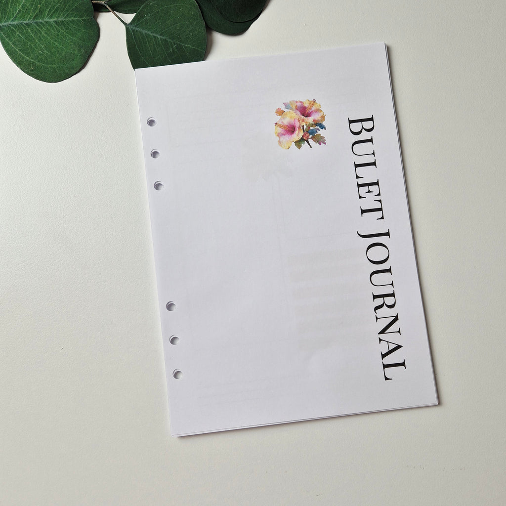 Hibiskus Bullet Journal Einlagen A5