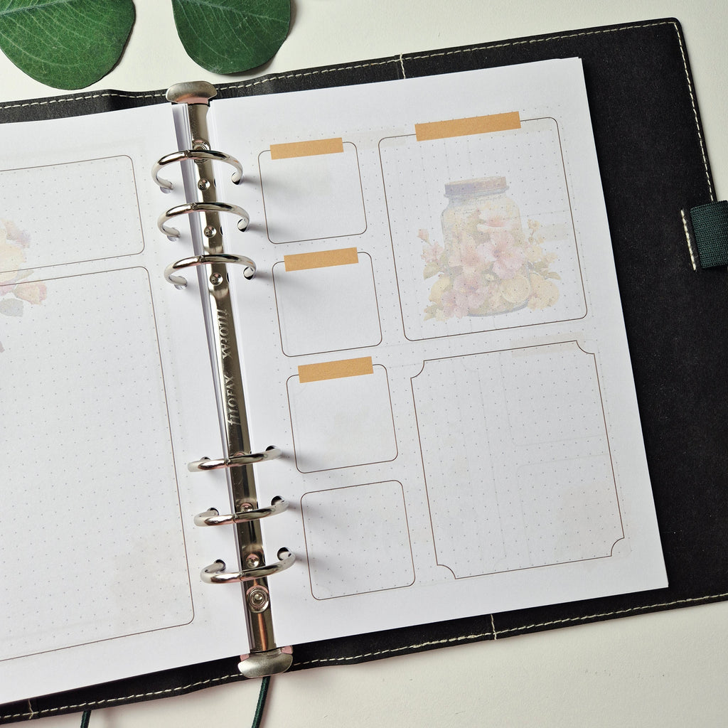Hibiskus Bullet Journal Einlagen A5