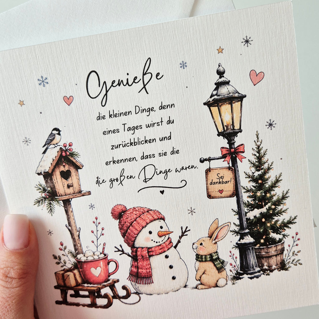 Weihnachtskarte Dankbarkeit