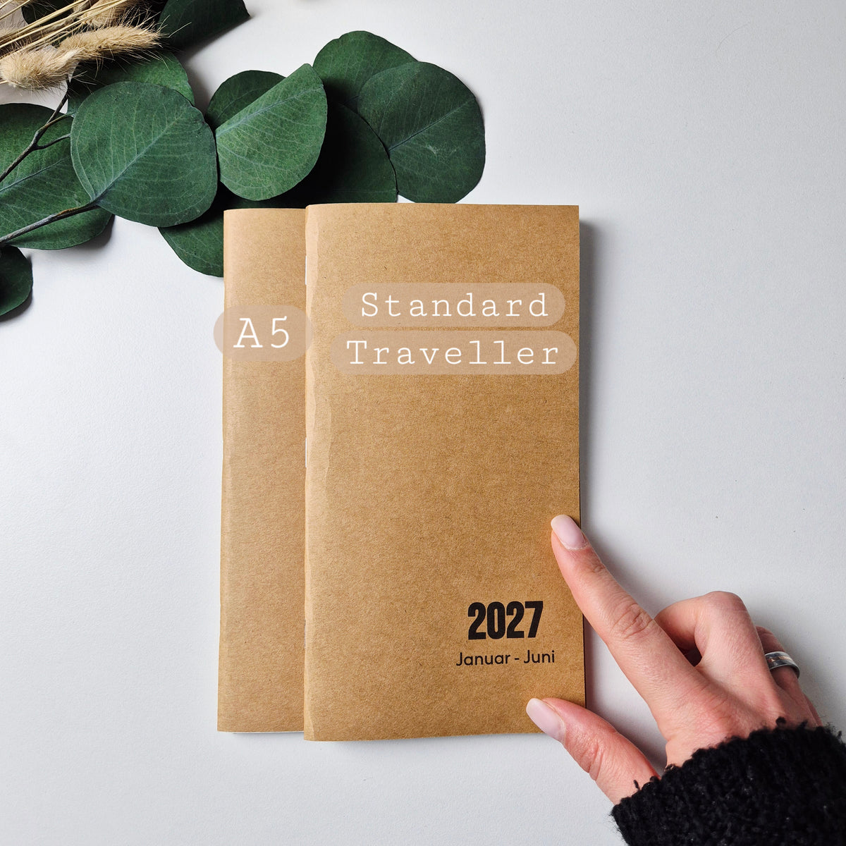 Jahresplaner 2027 – Wochenkalender in 2 Heften | A5 oder Standard Traveller’s Journal