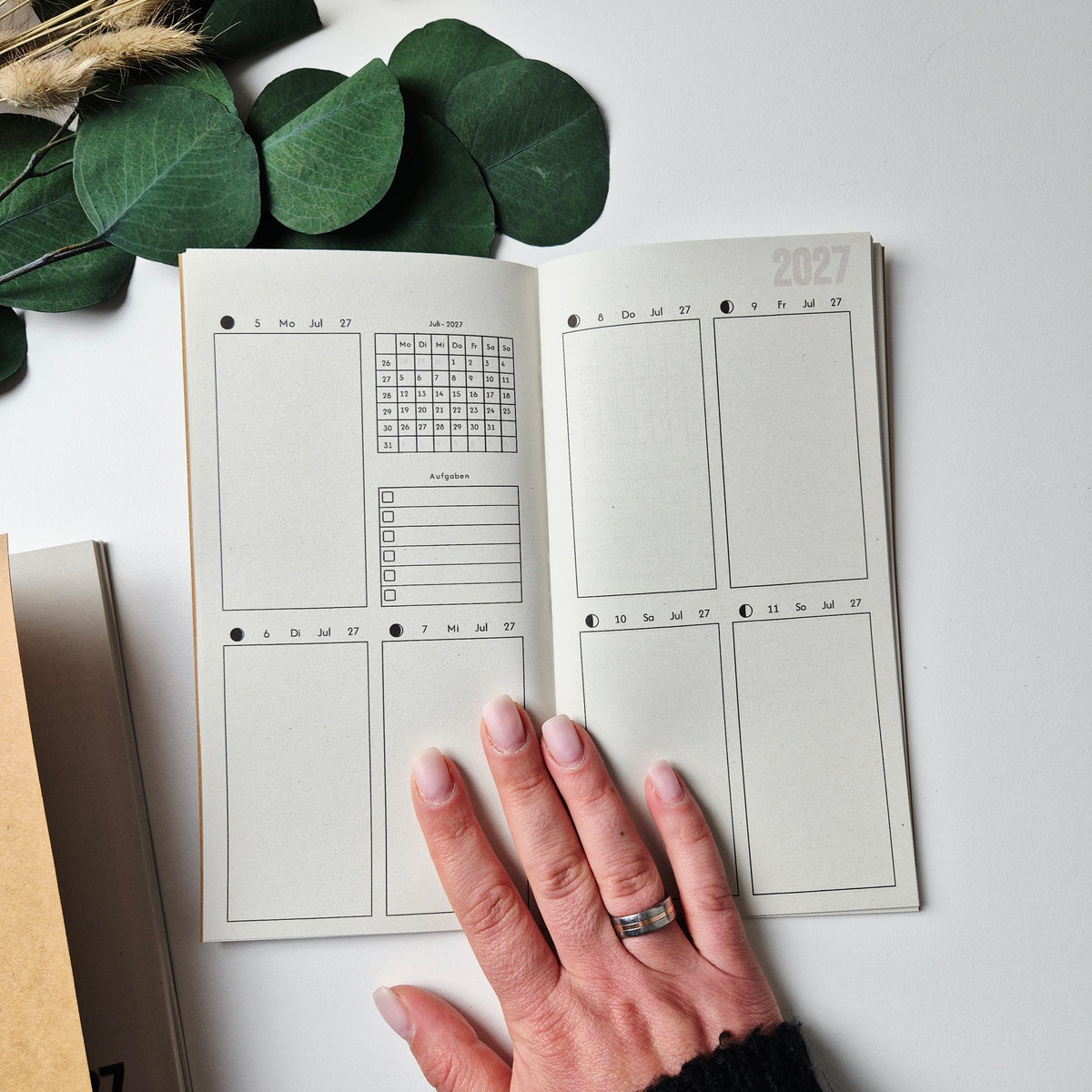 Jahresplaner 2027 – Wochenkalender in 2 Heften | A5 oder Standard Traveller’s Journal