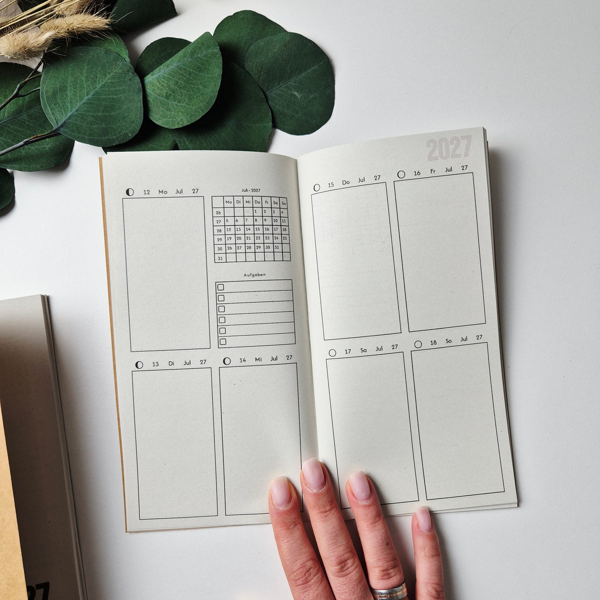 Jahresplaner 2027 – Wochenkalender in 2 Heften | A5 oder Standard Traveller’s Journal