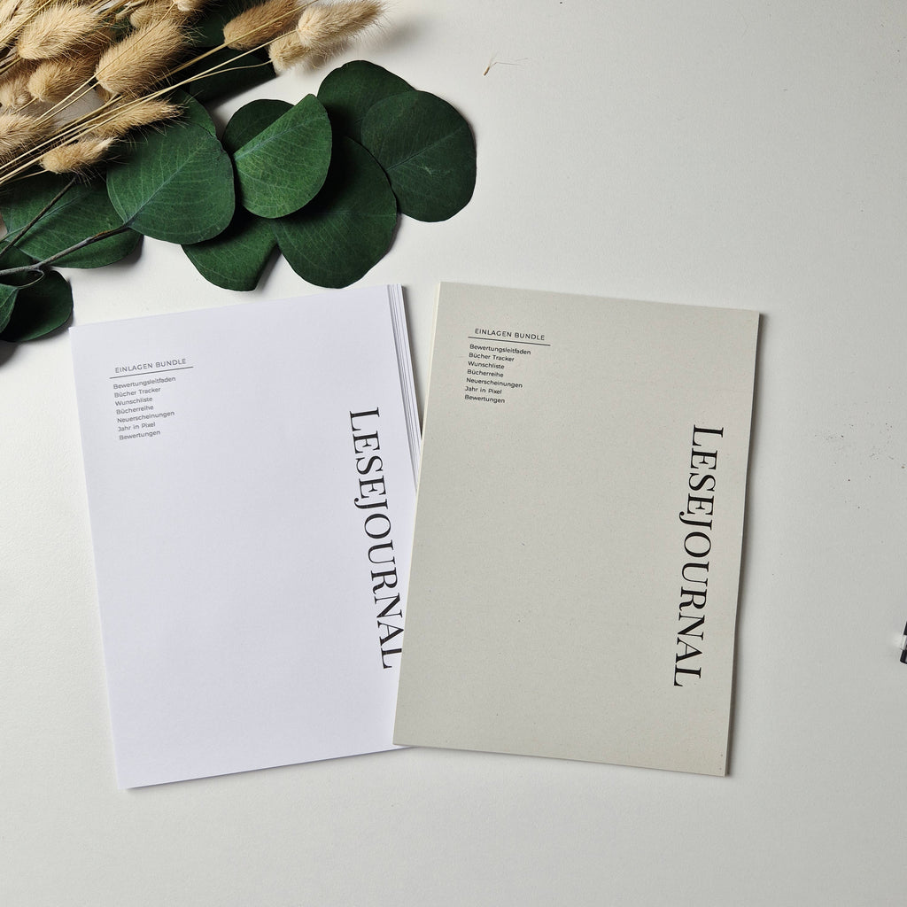 A5 Lesejournal Bundle Grün mit Rosa