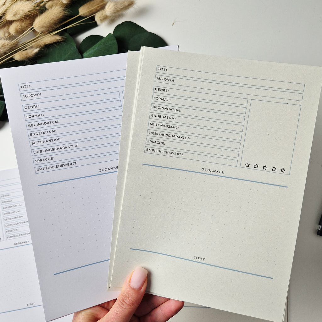 A5 Lesejournal Bundle Grün mit Rosa